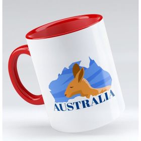 BK 1 Gift Australia Tasarımlı Kırmızı Kupa Bardak