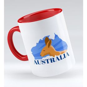 BK 1 Gift Australia Tasarımlı Kırmızı Kupa Bardak