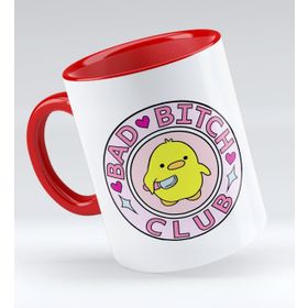 BK 1 Gift Bad Bitch Club Tasarımlı Kırmızı Kupa Bardak