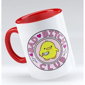 BK 1 Gift Bad Bitch Club Tasarımlı Kırmızı Kupa Bardak