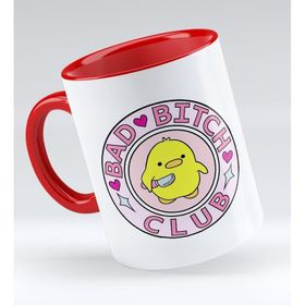 BK 1 Gift Bad Bitch Club Tasarımlı Kırmızı Kupa Bardak