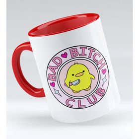 BK 1 Gift Bad Bitch Club Tasarımlı Kırmızı Kupa Bardak