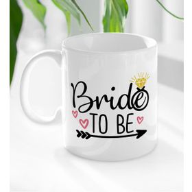 BK 1 Gift Bride To Be Tasarımlı Beyaz Kupa Bardak