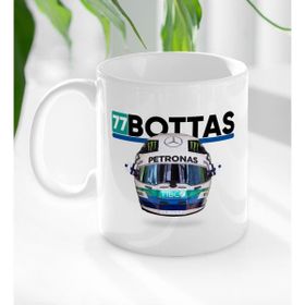 BK 1 Gift F1 Bottas Tasarımlı Beyaz Kupa Bardak