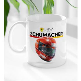 BK 1 Gift F1 Schumacher Tasarımlı Beyaz Kupa Bardak