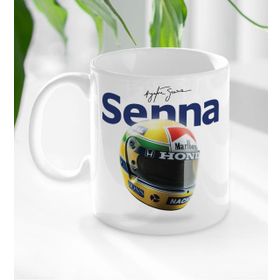 BK 1 Gift F1 Senna Tasarımlı Beyaz Kupa Bardak