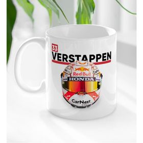 BK 1 Gift F1 Verstappen Tasarımlı Beyaz Kupa Bardak