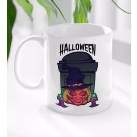 BK 1 Gift Halloween Tasarımlı Beyaz Kupa Bardak