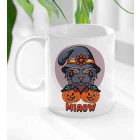 BK 1 Gift Happy Halloween Tasarımlı Beyaz Kupa Bardak
