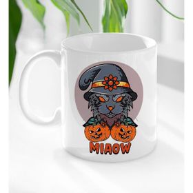 BK 1 Gift Happy Halloween Tasarımlı Beyaz Kupa Bardak