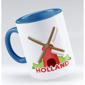 BK 1 Gift Holland Tasarımlı Mavi Kupa Bardak