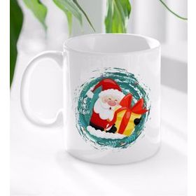 BK 1 Gift Noel Baba Tasarımlı Beyaz Kupa Bardak