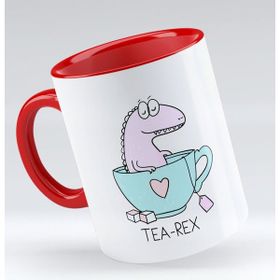 BK 1 Gift Tea Rex Tasarımlı Kırmızı Kupa Bardak