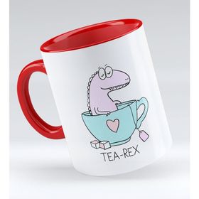 BK 1 Gift Tea Rex Tasarımlı Kırmızı Kupa Bardak