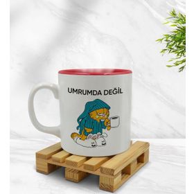 BK 1 Gift Umrumda Değil Tasarımlı İçi Kırmızı Renkli Kupa Bardak