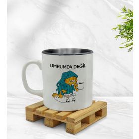 BK 1 Gift Umrumda Değil Tasarımlı İçi Siyah Renkli Kupa Bardak