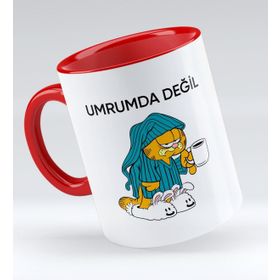BK 1 Gift Umrumda Değil Tasarımlı Kırmızı Kupa Bardak