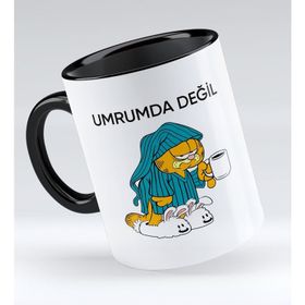 BK 1 Gift Umrumda Değil Tasarımlı Siyah Kupa Bardak