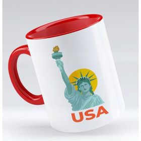BK 1 Gift USA Tasarımlı Kırmızı Kupa Bardak