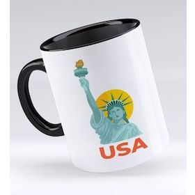BK 1 Gift USA Tasarımlı Siyah Kupa Bardak