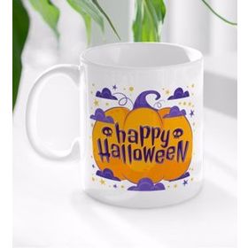 BK 10 Gift Happy Halloween Tasarımlı Beyaz Kupa Bardak