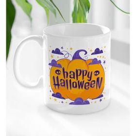 BK 10 Gift Happy Halloween Tasarımlı Beyaz Kupa Bardak