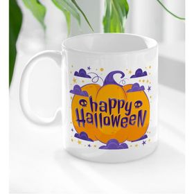 BK 10 Gift Happy Halloween Tasarımlı Beyaz Kupa Bardak