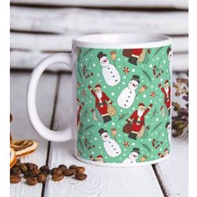 BK 11 Gift Noel Baba Tasarımlı Beyaz Kupa Bardak