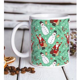 BK 11 Gift Noel Baba Tasarımlı Beyaz Kupa Bardak