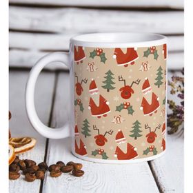 BK 12 Gift Noel Baba Tasarımlı Beyaz Kupa Bardak