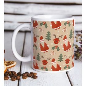 BK 12 Gift Noel Baba Tasarımlı Beyaz Kupa Bardak