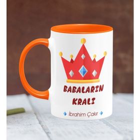 BK 19-363T Kişiye Özel Babalar Günü Temalı Turuncu Kupa Bardak
