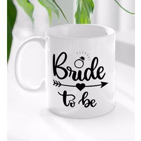 BK 2 Gift Bride To Be Tasarımlı Beyaz Kupa Bardak