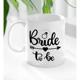 BK 2 Gift Bride To Be Tasarımlı Beyaz Kupa Bardak