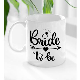 BK 2 Gift Bride To Be Tasarımlı Beyaz Kupa Bardak