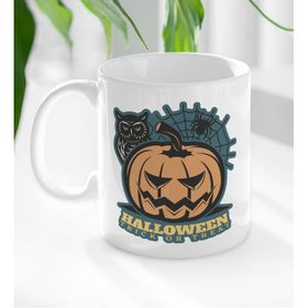 BK 2 Gift Halloween Tasarımlı Beyaz Kupa Bardak