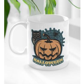 BK 2 Gift Halloween Tasarımlı Beyaz Kupa Bardak