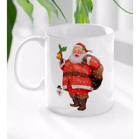 BK 2 Gift Noel Baba Tasarımlı Beyaz Kupa Bardak
