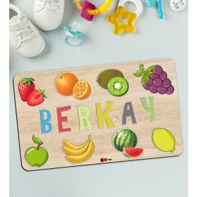 BK 2 Toys Çocuklara Özel İsimli Büyük Boy Ahşap Eğitici Yapboz Puzzle 50x30 cm Puzzle