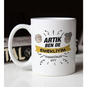 BK 3 Gift Emekli Tasarımlı Beyaz Kupa