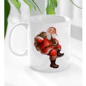 BK 3 Gift Noel Baba Tasarımlı Beyaz Kupa Bardak