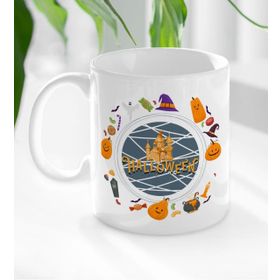 BK 4 Gift Halloween Tasarımlı Beyaz Kupa Bardak