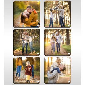 BK 6 Adet Toys Çocuklar Özel Fotoğraflı Eğitici-Öğretici Ahşap 4 Parça Yapboz Puzzle