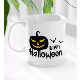 BK 6 Gift Happy Halloween Tasarımlı Beyaz Kupa Bardak