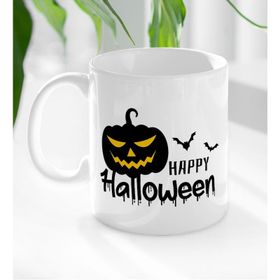 BK 6 Gift Happy Halloween Tasarımlı Beyaz Kupa Bardak