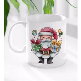 BK 6 Gift Noel Baba Tasarımlı Beyaz Kupa Bardak