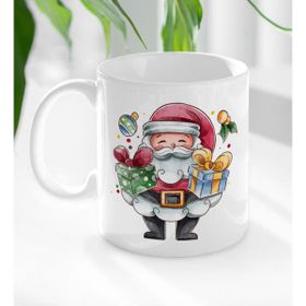 BK 6 Gift Noel Baba Tasarımlı Beyaz Kupa Bardak