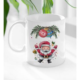 BK 7 Gift Noel Baba Tasarımlı Beyaz Kupa Bardak