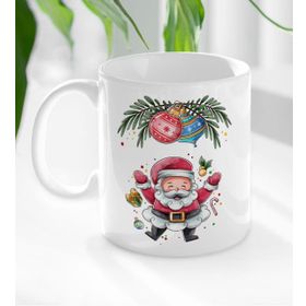 BK 7 Gift Noel Baba Tasarımlı Beyaz Kupa Bardak