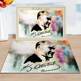 BK 7 Home Atatürk Silüet Tasarımlı 1000 Parça Profesyonel Puzzle